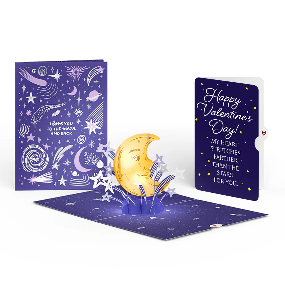 Love You to the Moon and Back Valentine Light-Up Pop-Up Card and Sentiment Set