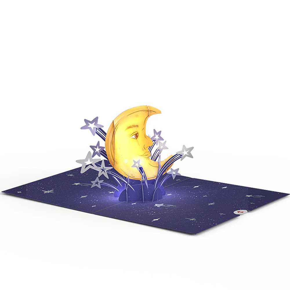 Love You to the Moon and Back Valentine Light-Up Pop-Up Card and Sentiment Set - Image 3