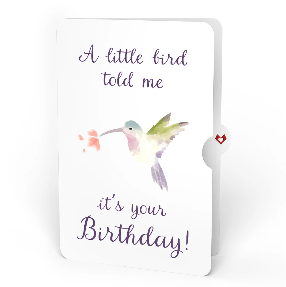 Lovely Hummingbird Birthday Pop-Up Card and A Little Hummingbird Kisses Sentiment Set - Image 4