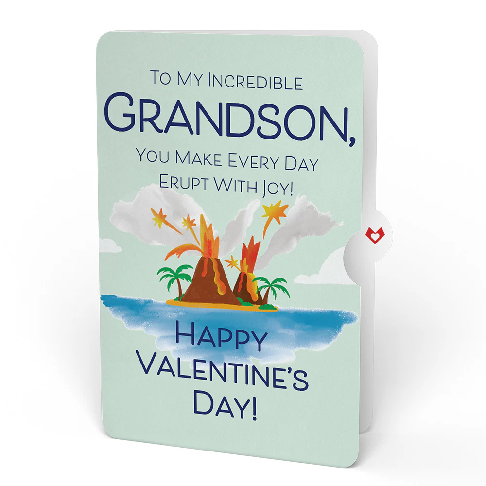 I Lava You Valentine Pop-Up Card and Sentiment Set for Grandson - Image 4