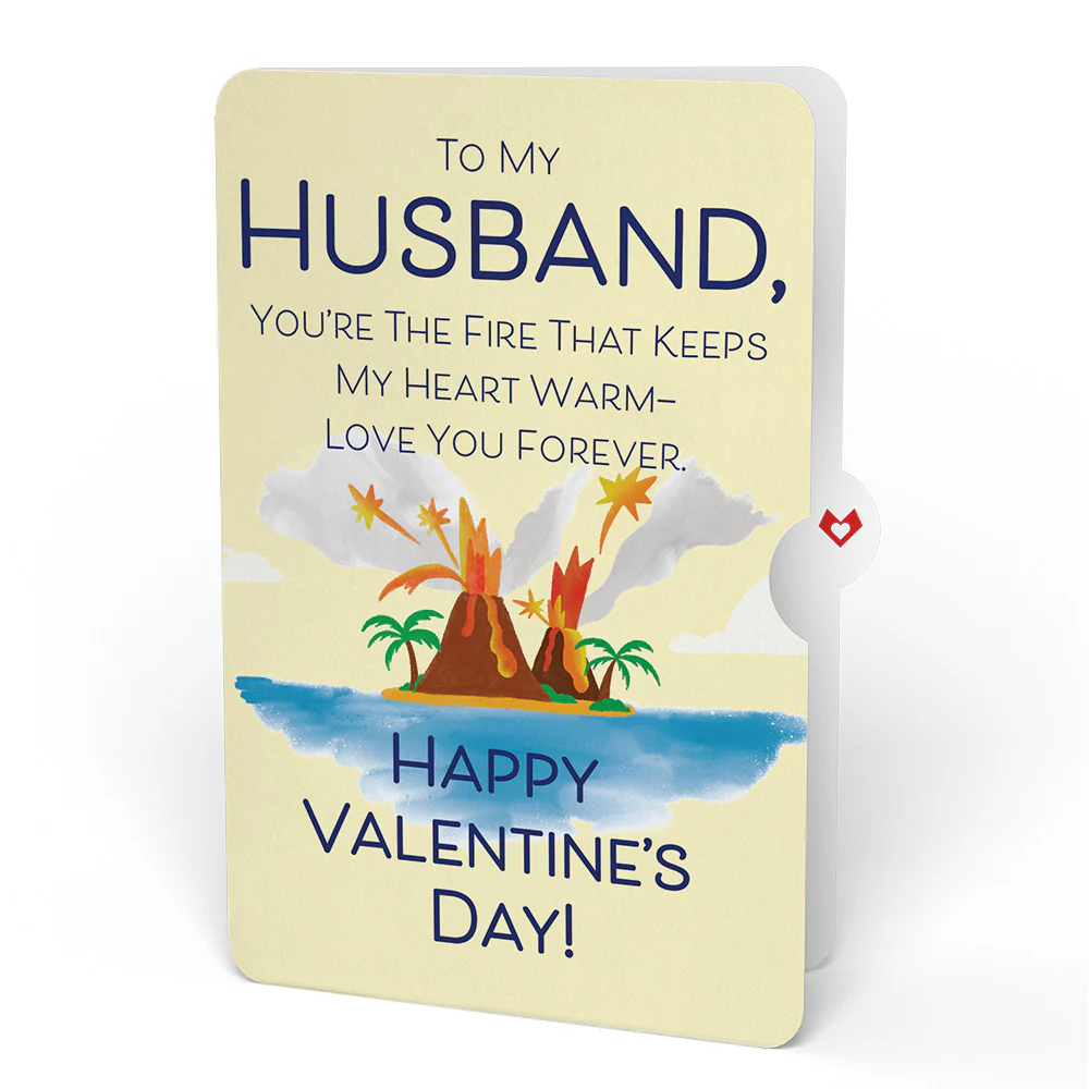 I Lava You Valentine Pop-Up Card and Sentiment Set for Husband - Image 4