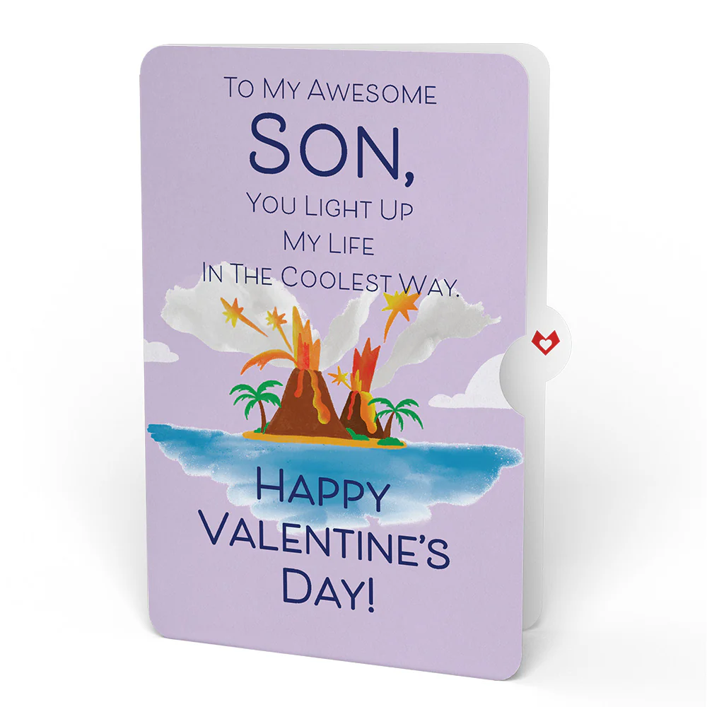 I Lava You Valentine Pop-Up Card and Sentiment Set for Son - Image 4