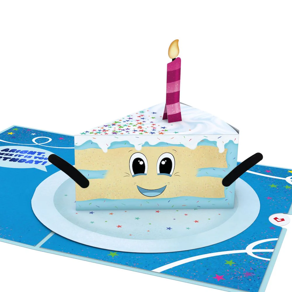 Whimsical 30th Birthday Cake Slice Pop-Up Card and Sentiment Set - Image 3