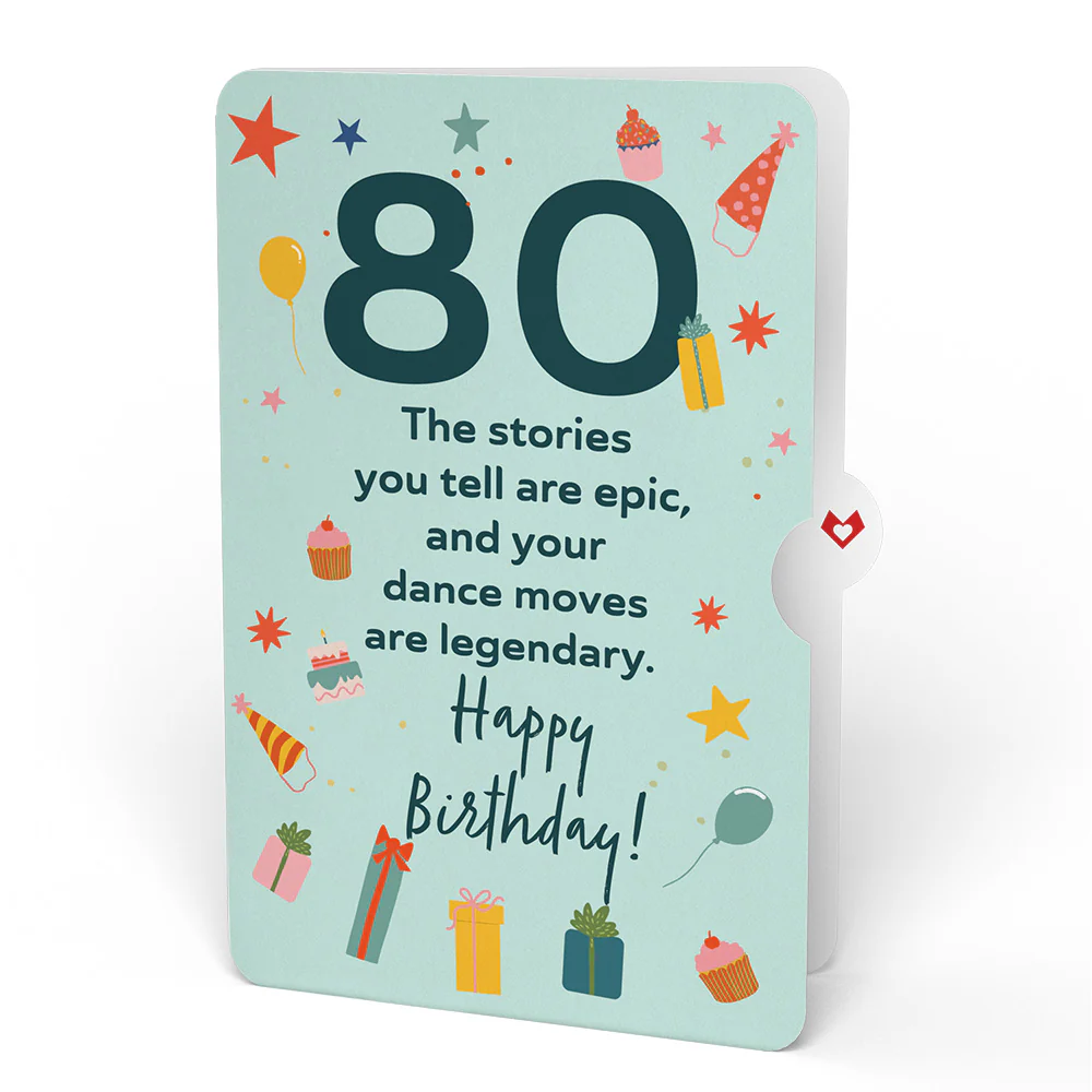 Sprinkles 80th Birthday Cake Pop-Up Card and Sentiment Set - Image 4