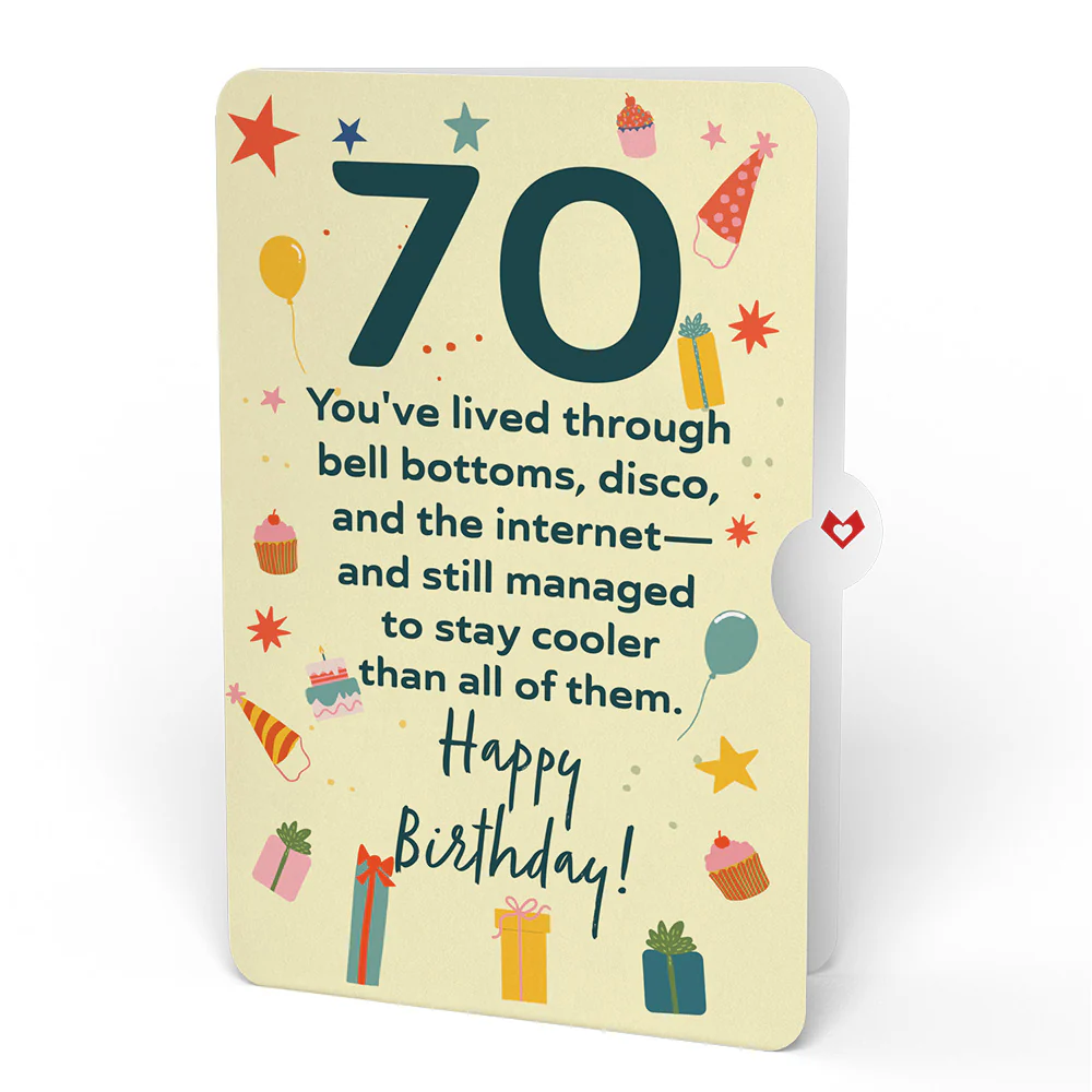 70th Birthday Cupcake Pop-Up Card and Sentiment Set - Image 4