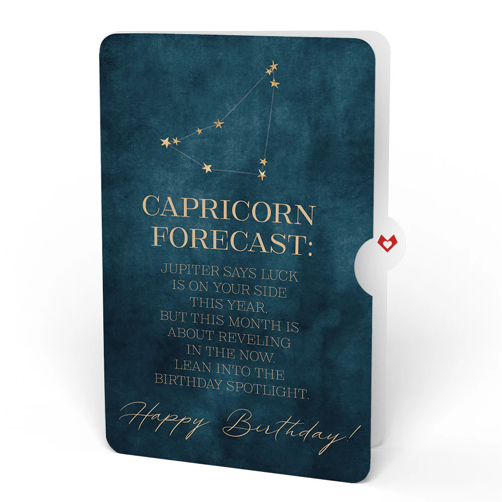 Koi Fish and Lotus Pond Birthday Pop-Up Card and Capricorn Zodiac Sentiment Set - Image 4