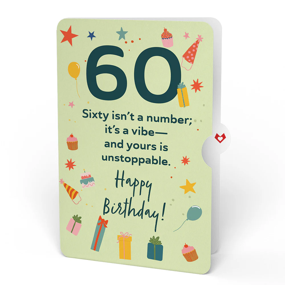 Party Cats 60th Birthday Pop-Up Card and Sentiment Set - Image 4