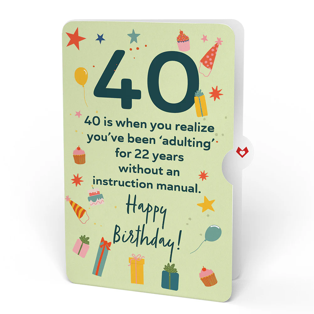 Curious Cats 40th Birthday Pop-Up Card and Sentiment Set - Image 4