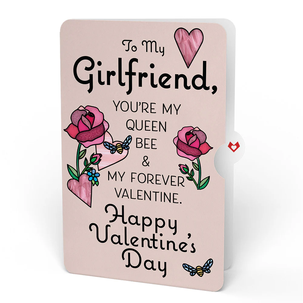 Bee Mine Suncatcher Valentine Pop-Up Card and Sentiment Set for Girlfriend - Image 4