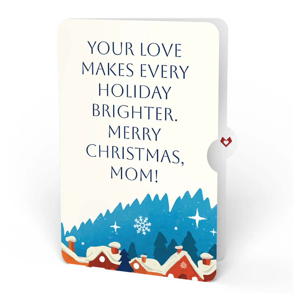 Magic of Christmas Santa's Sleigh Light-Up Pop-Up Card and Snow Village Sentiment Set for Mom - Image 4