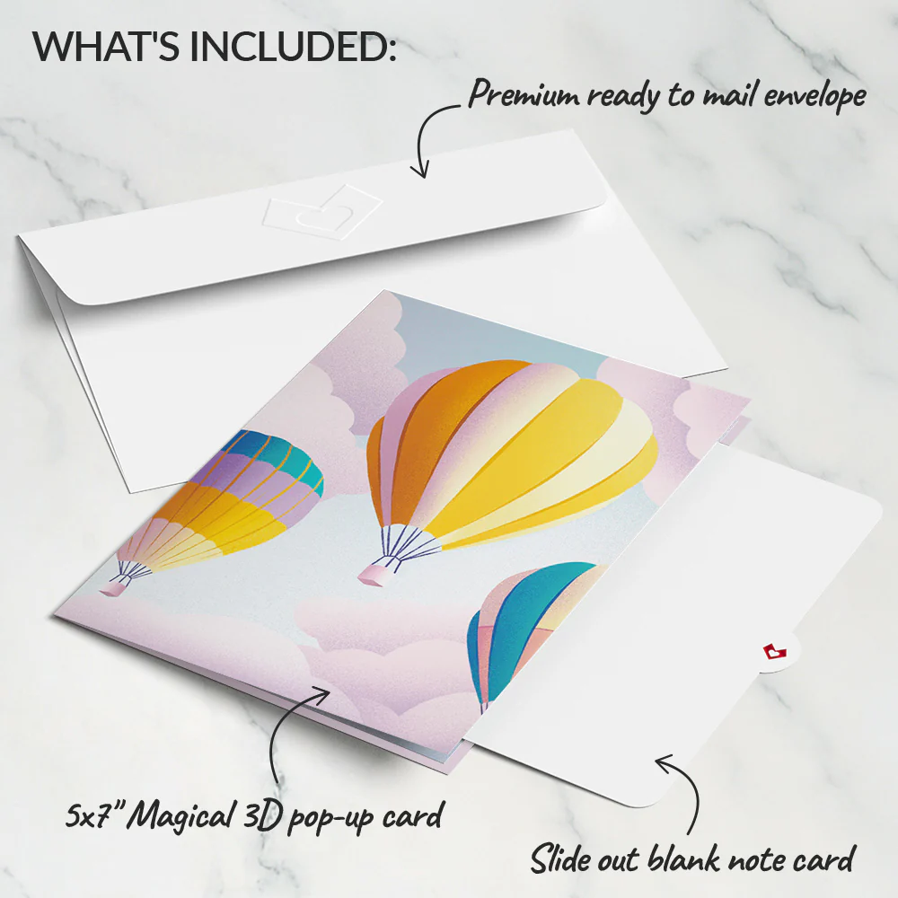 Majestic Hot Air Balloon Pop-Up Card - Image 5