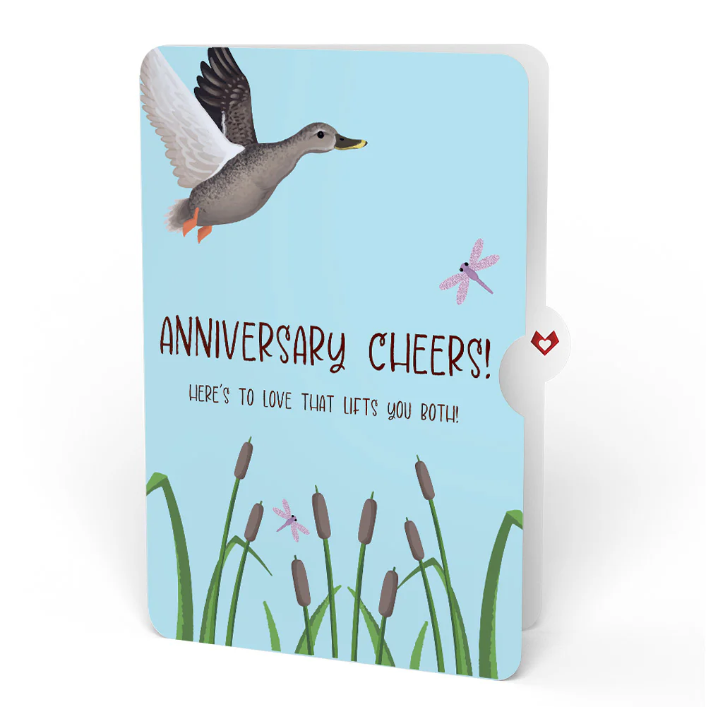 Pondside Mallard Ducks Anniversary Pop-Up Card and Sentiment Set - Image 4