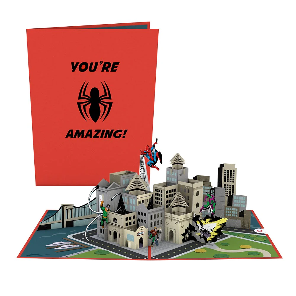 Marvel’s Spider-Man You’re Amazing Pop-Up Card and Flower Buds Bouquet Bundle - Image 2