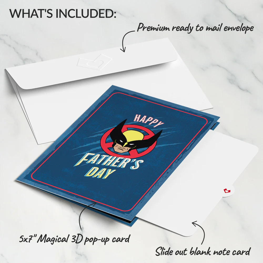 Marvel X-Men Wolverine X-Cellent Father's Day Pop-Up Card - Image 6