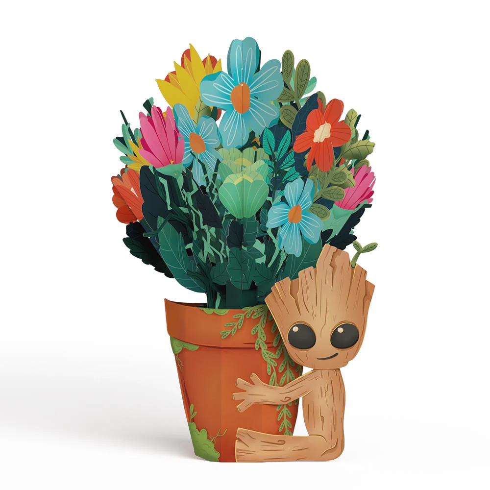 Marvel's Guardians of the Galaxy Groot Birthday Pop-Up Card & Flower Buds Bouquet Bundle - Image 5
