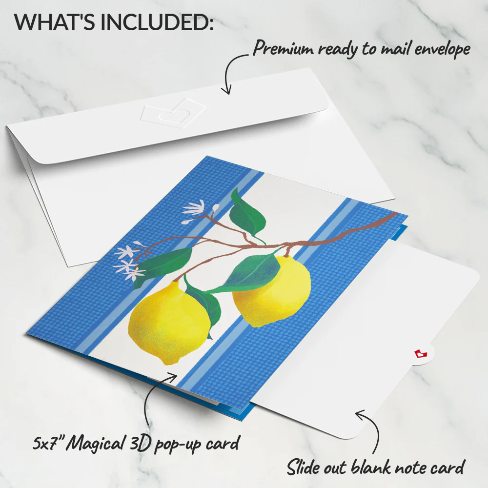 Mediterranean Lemons Pop-Up Card - Image 5