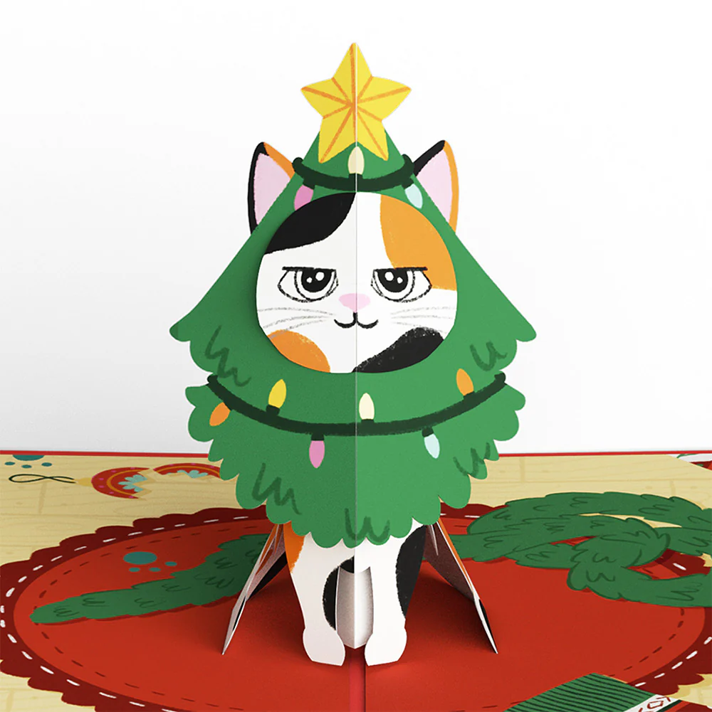 Meowy Cat-mess Christmas Pop-Up Card and Sentiment Set for Family - Image 3