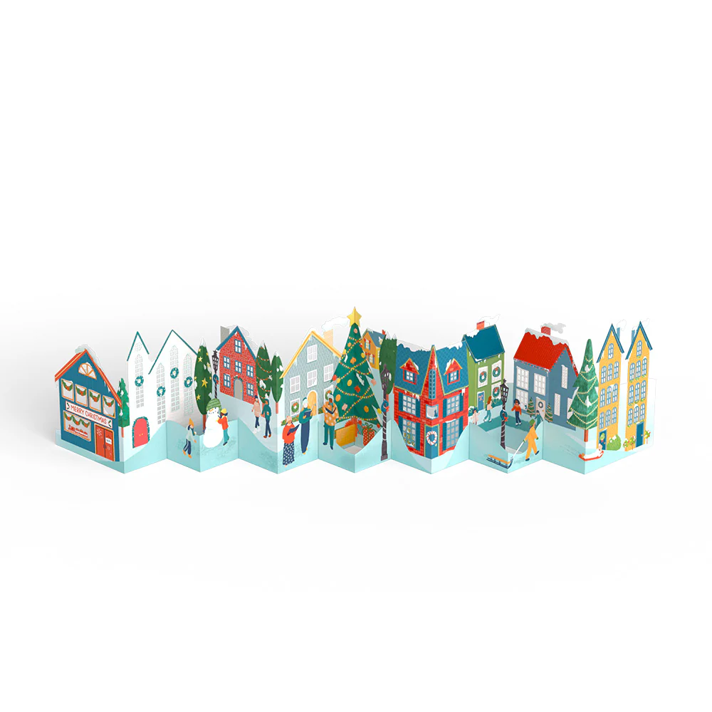 Merry Christmas Village Loooooong Card™ (Expands to 2 feet) - Image 3