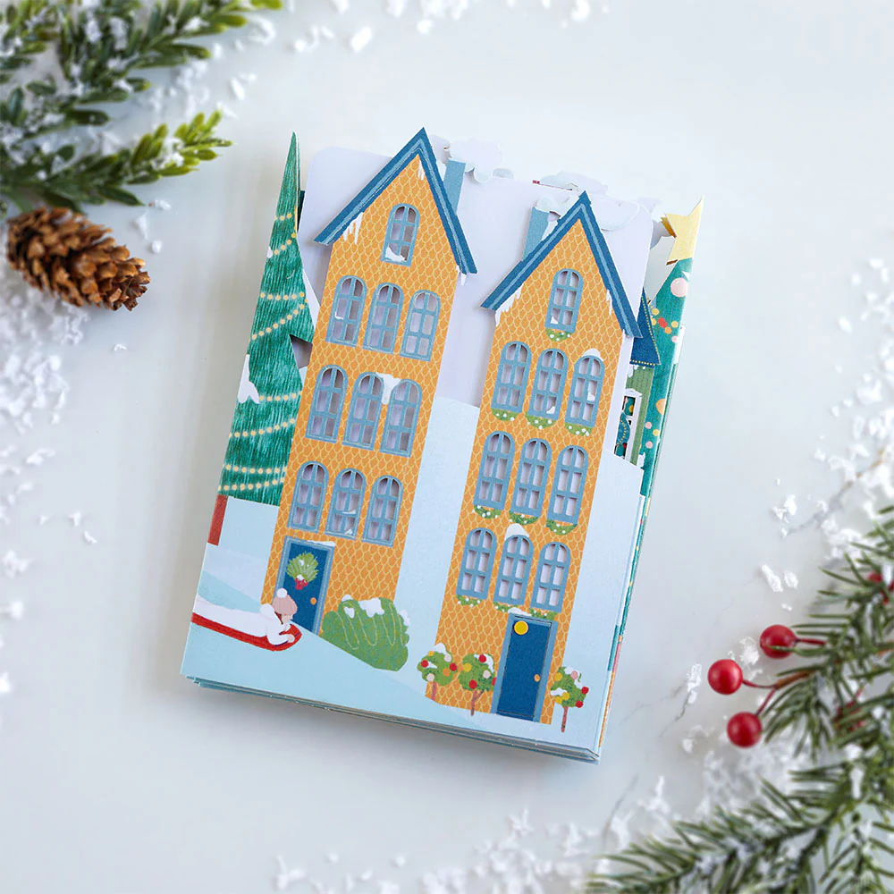 Merry Christmas Village Loooooong Card™ (Expands to 2 feet) - Image 5