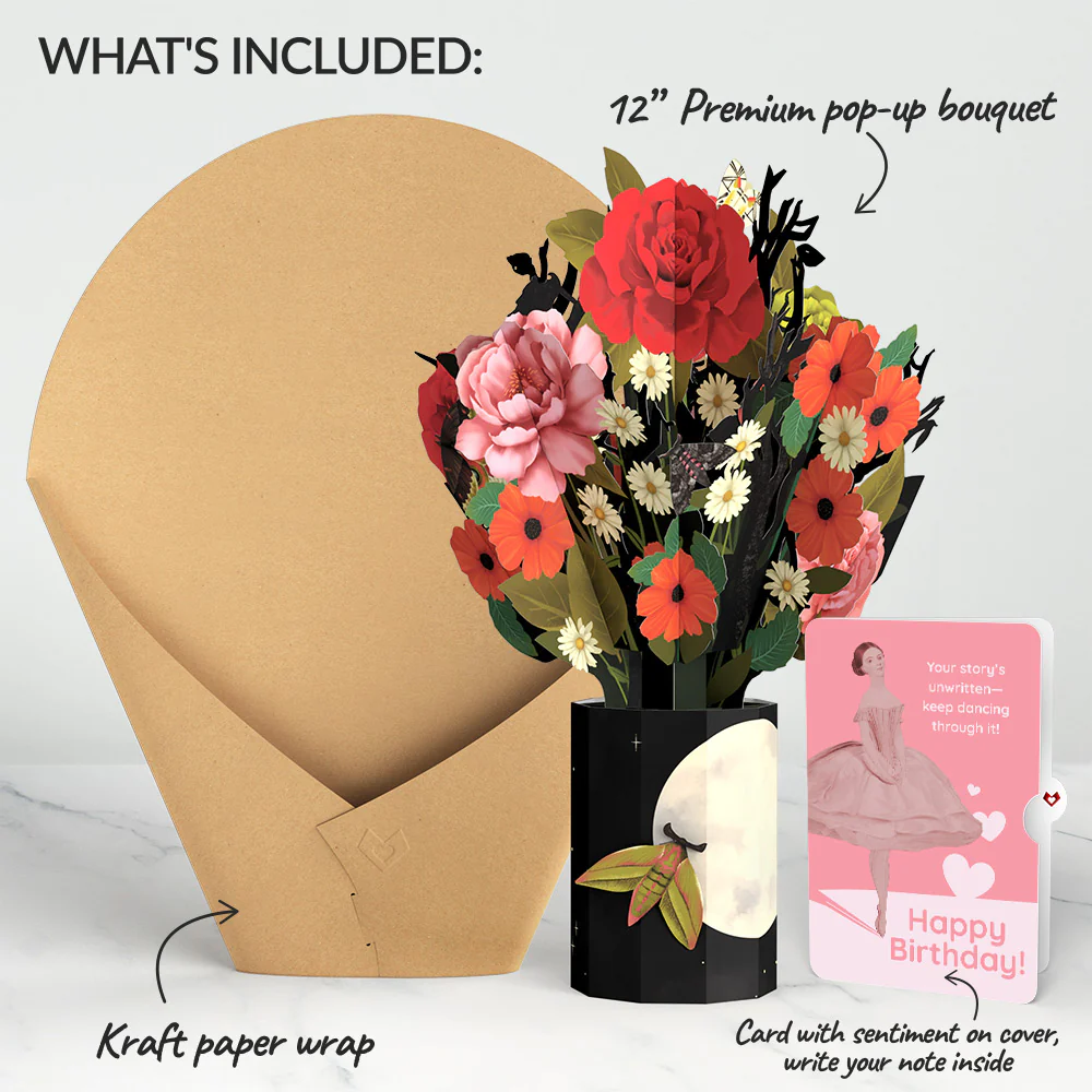 Midnight Florals Birthday Bouquet and Dancing Through Life Sentiment Set - Image 2