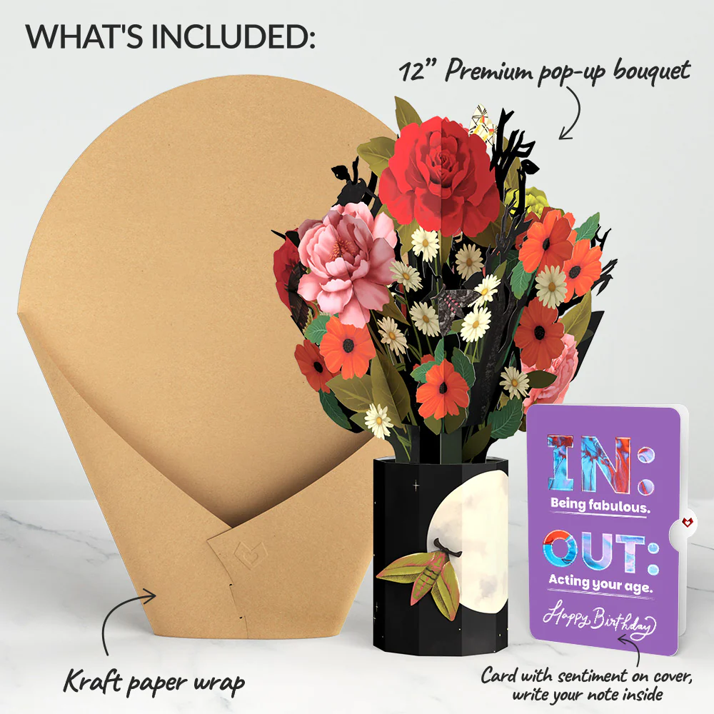 Midnight Florals Birthday Bouquet and IN & OUT Sentiment Set - Image 2