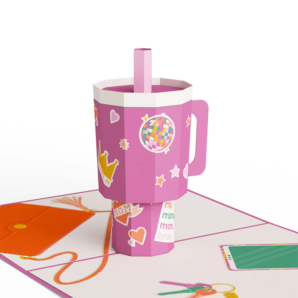 Mom Era Tumbler Birthday Pop-Up Card and Dancing Through Life Sentiment Set - Image 3