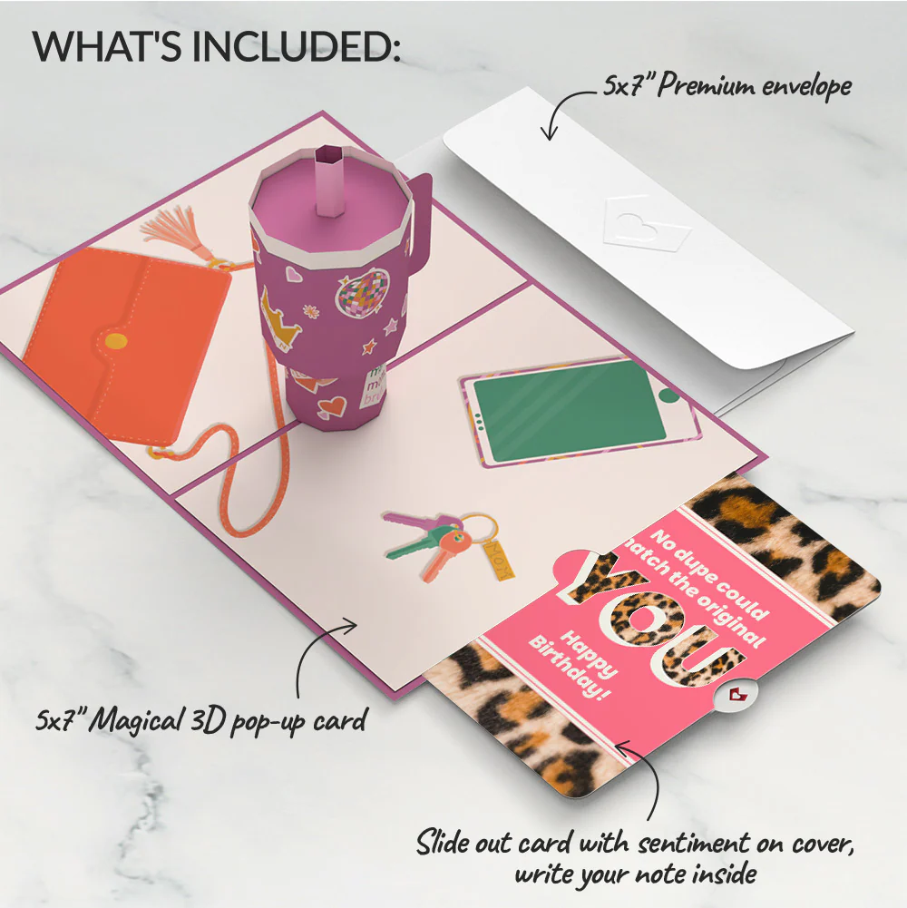 Mom Era Tumbler Birthday Pop-Up Card and The original YOU Sentiment Set - Image 2