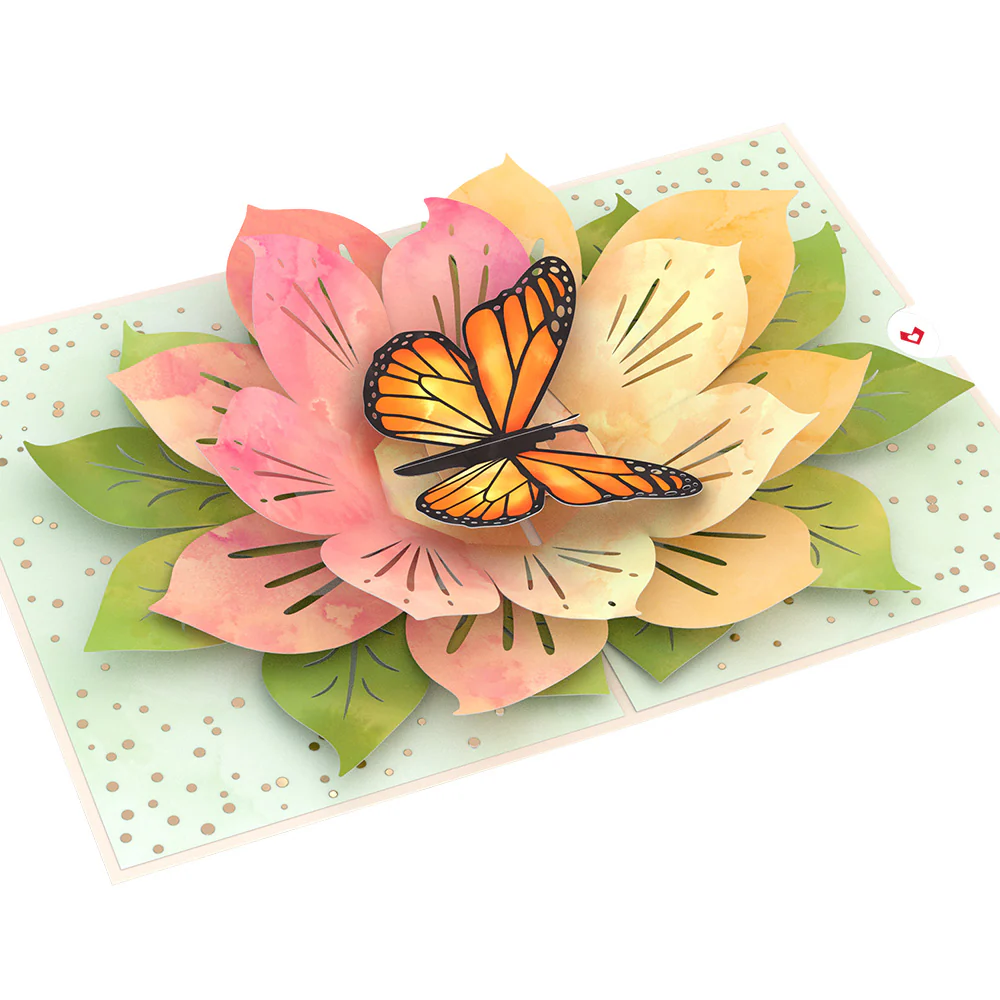 Monarch Butterfly Bloom Pop-Up Card - Image 2