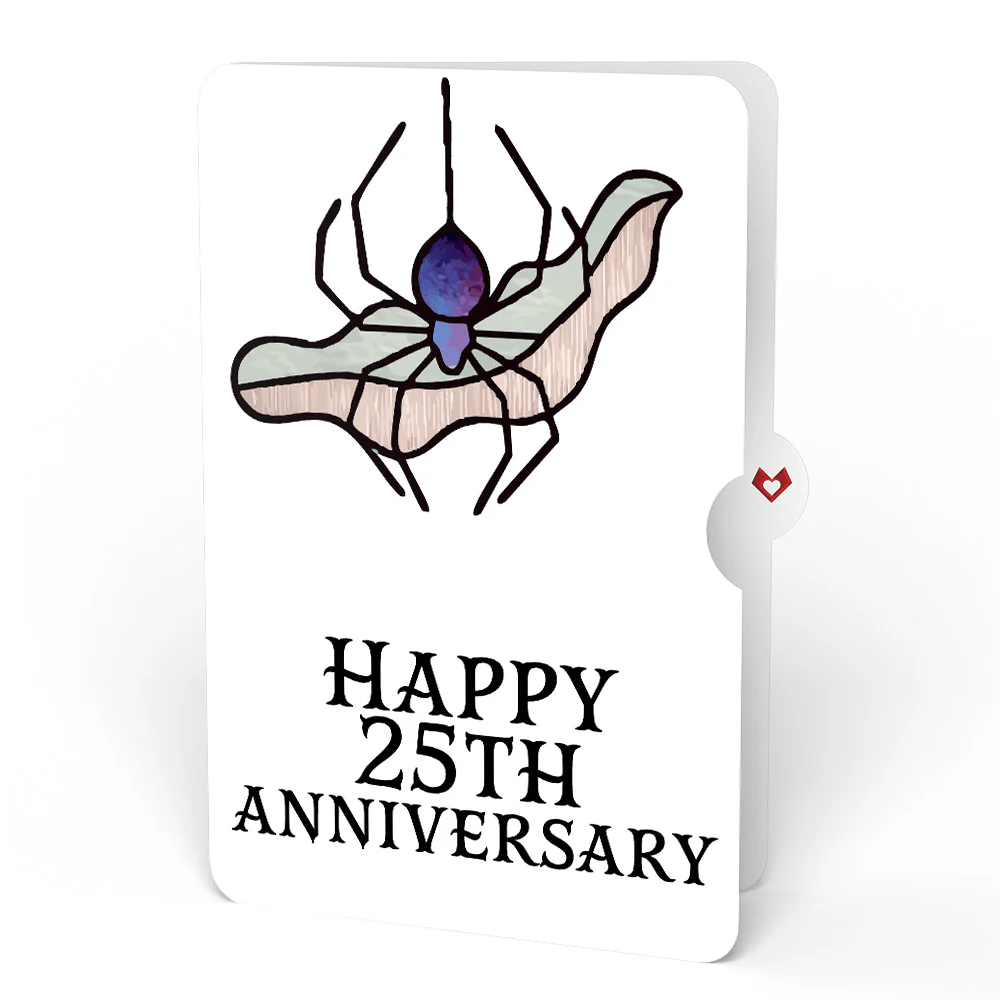 Moonlit Amethyst 25th Anniversary Suncatcher Bouquet and Sentiment Set - Image 4