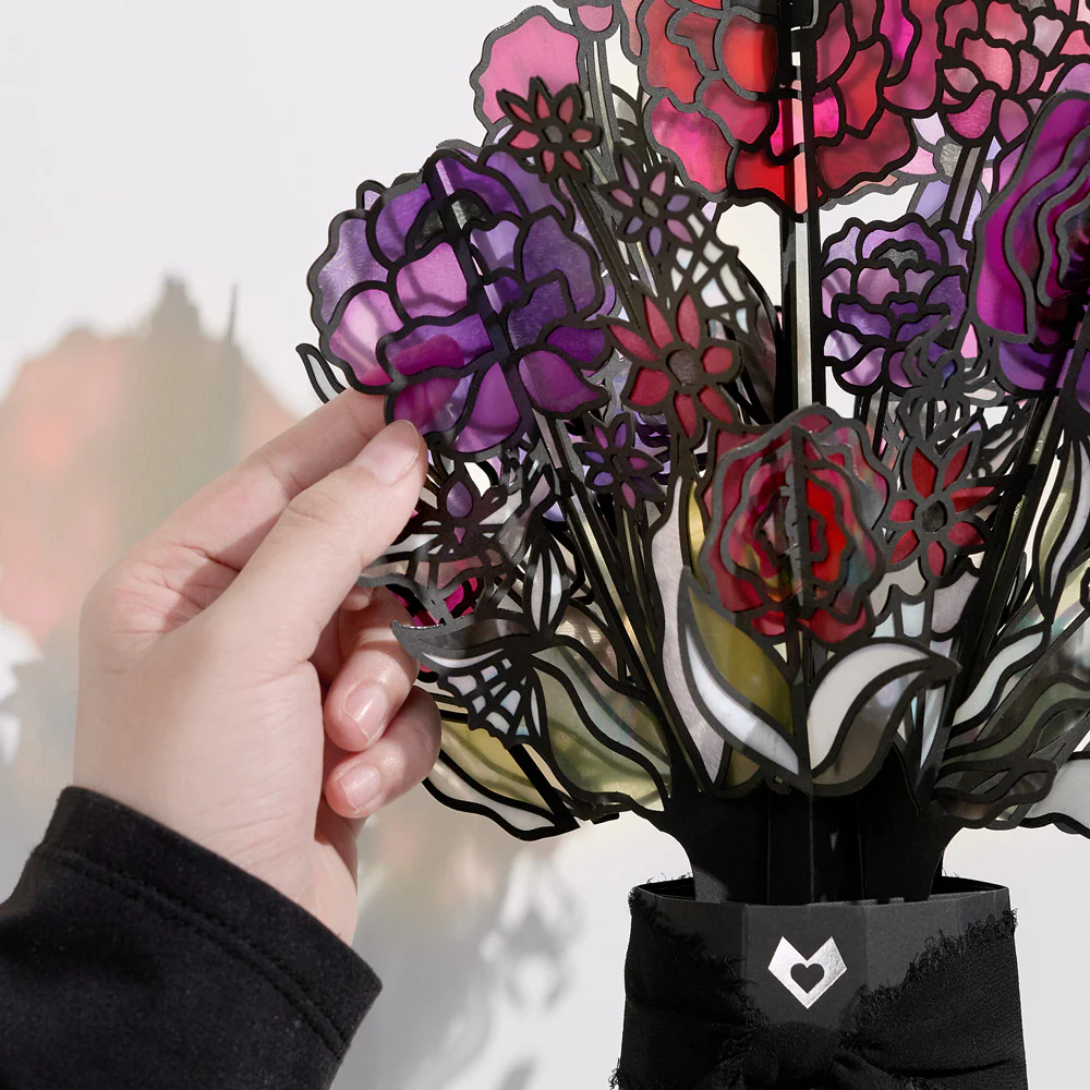 Moonlit Amethyst Birthday Suncatcher Bouquet and Spooky Spider Sentiment Set - Image 3