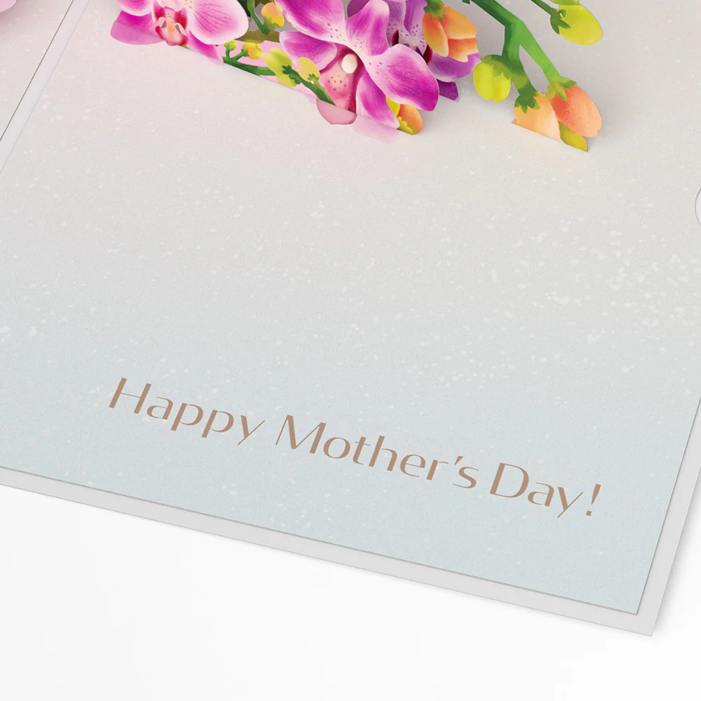 Mother’s Day Orchid Pop-Up Card & Suncatcher Bouquet Bundle - Image 4