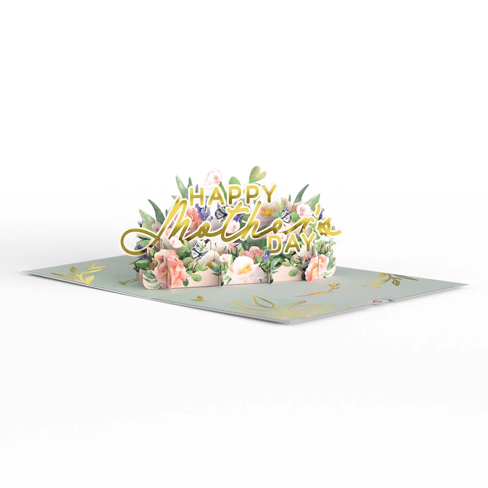 Mother’s Day Peonies Pop-Up Card - Image 3