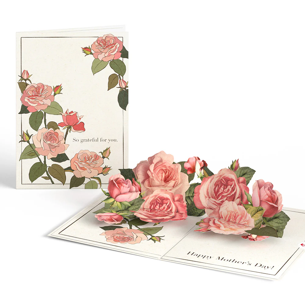 Mother's Day Grateful For You Roses Pop-Up Card & Luxe Bouquet - Image 2