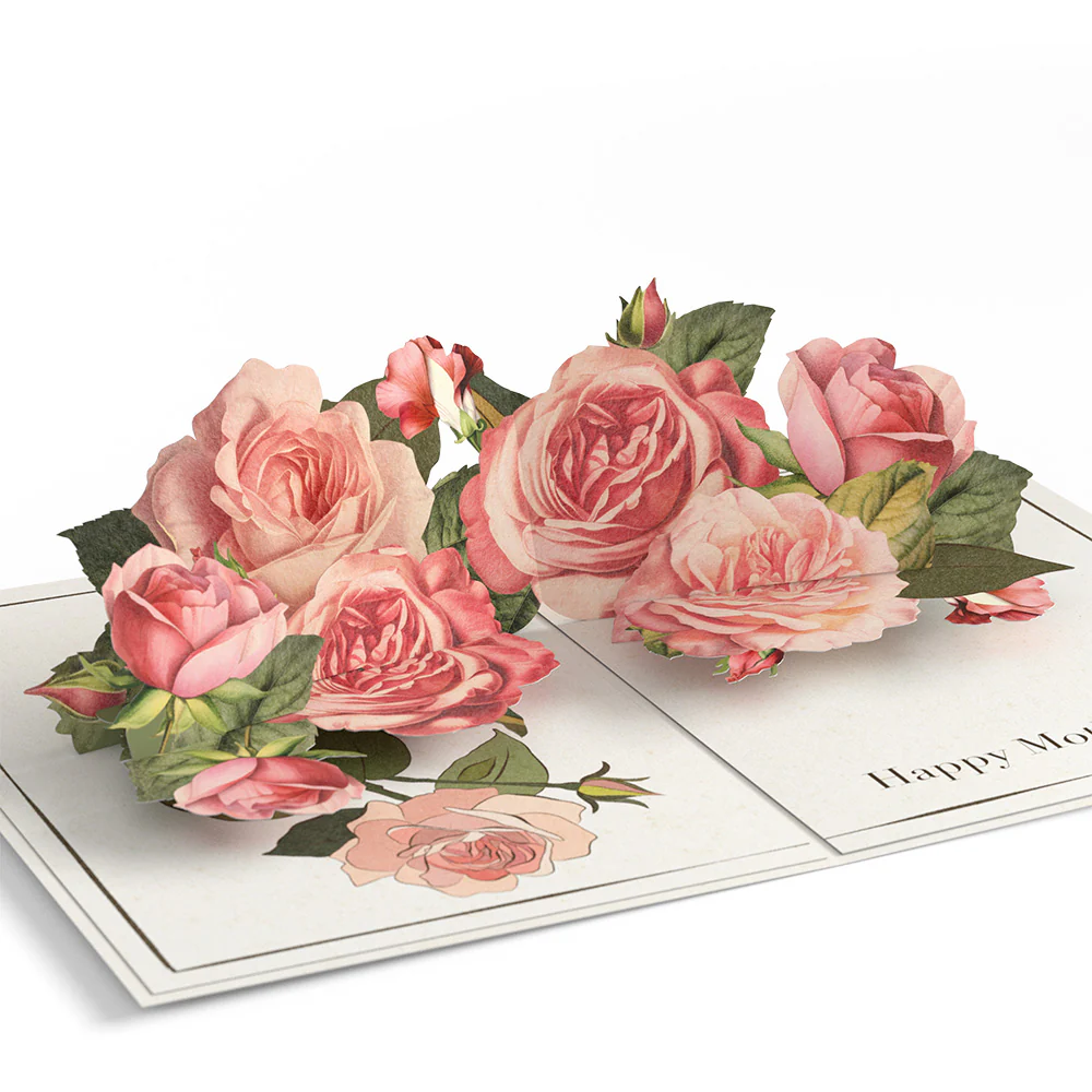 Mother's Day Grateful For You Roses Pop-Up Card & Luxe Bouquet - Image 3
