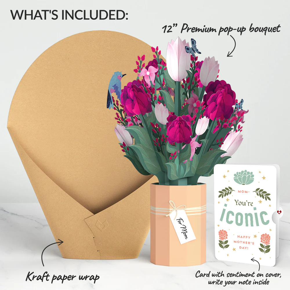 Mother’s Day Bouquet and Iconic Bloom Sentiment Set for Mom - Image 2