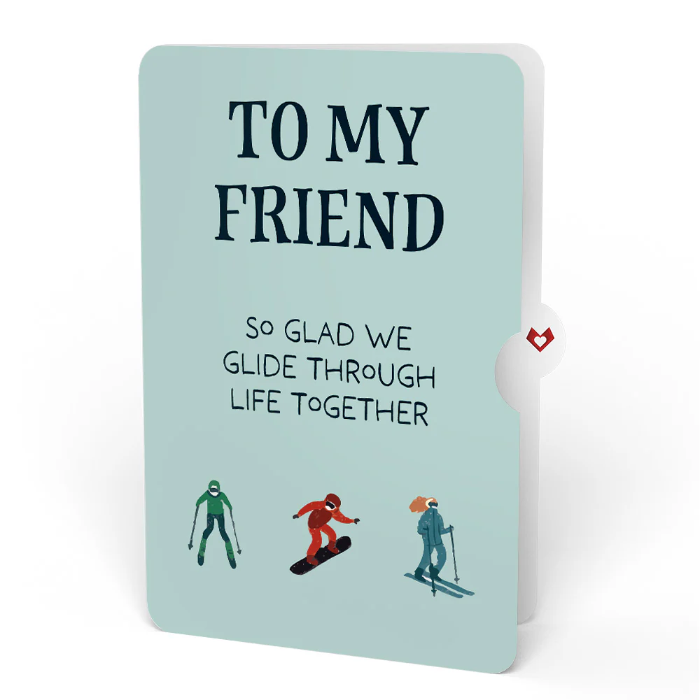 Mountain Ski Adventure Friendship Pop-Up Card and Sentiment Set - Image 4