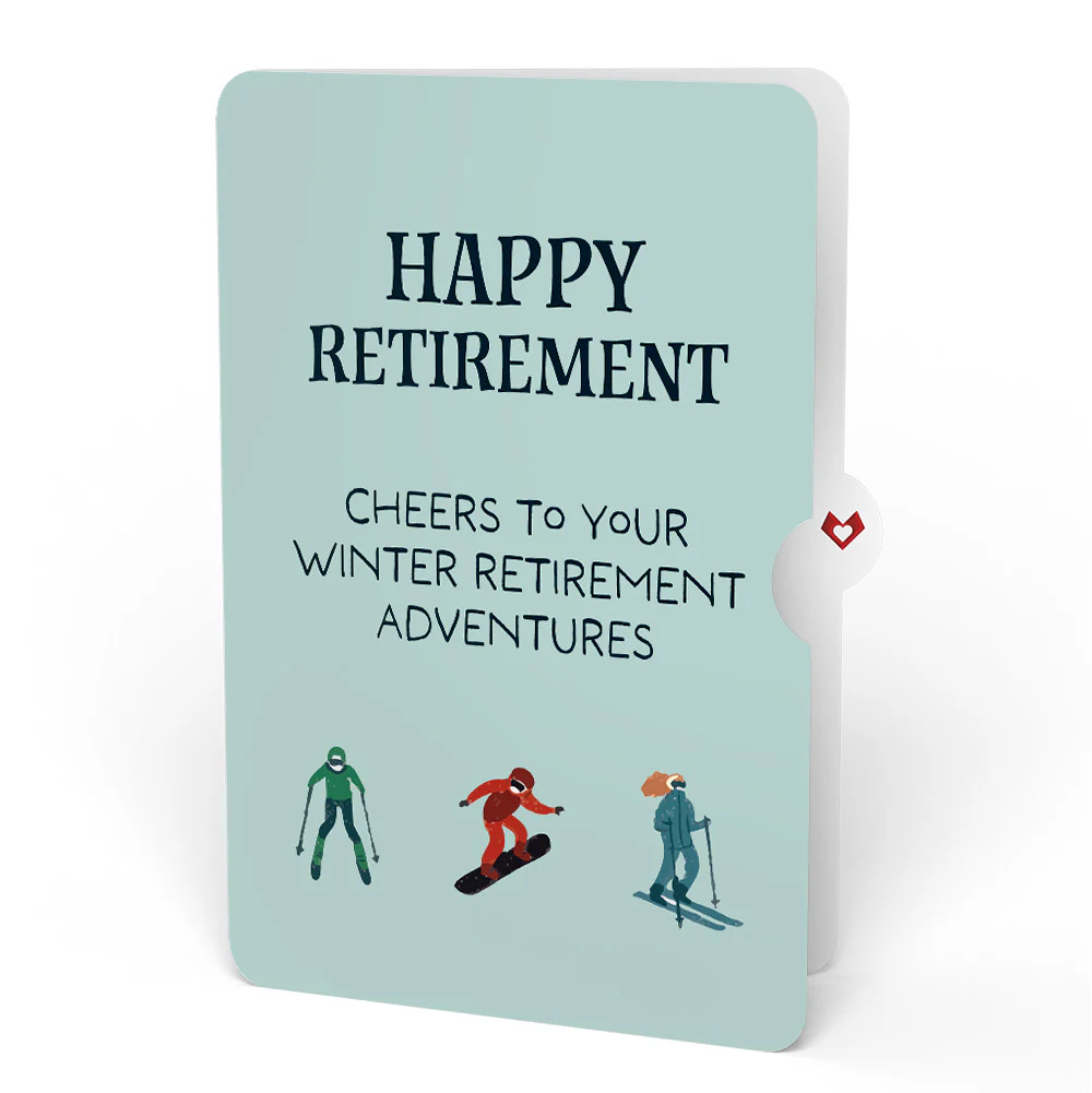 Mountain Snowboard Adventure Retirement Pop-Up Card and Sentiment Set - Image 4