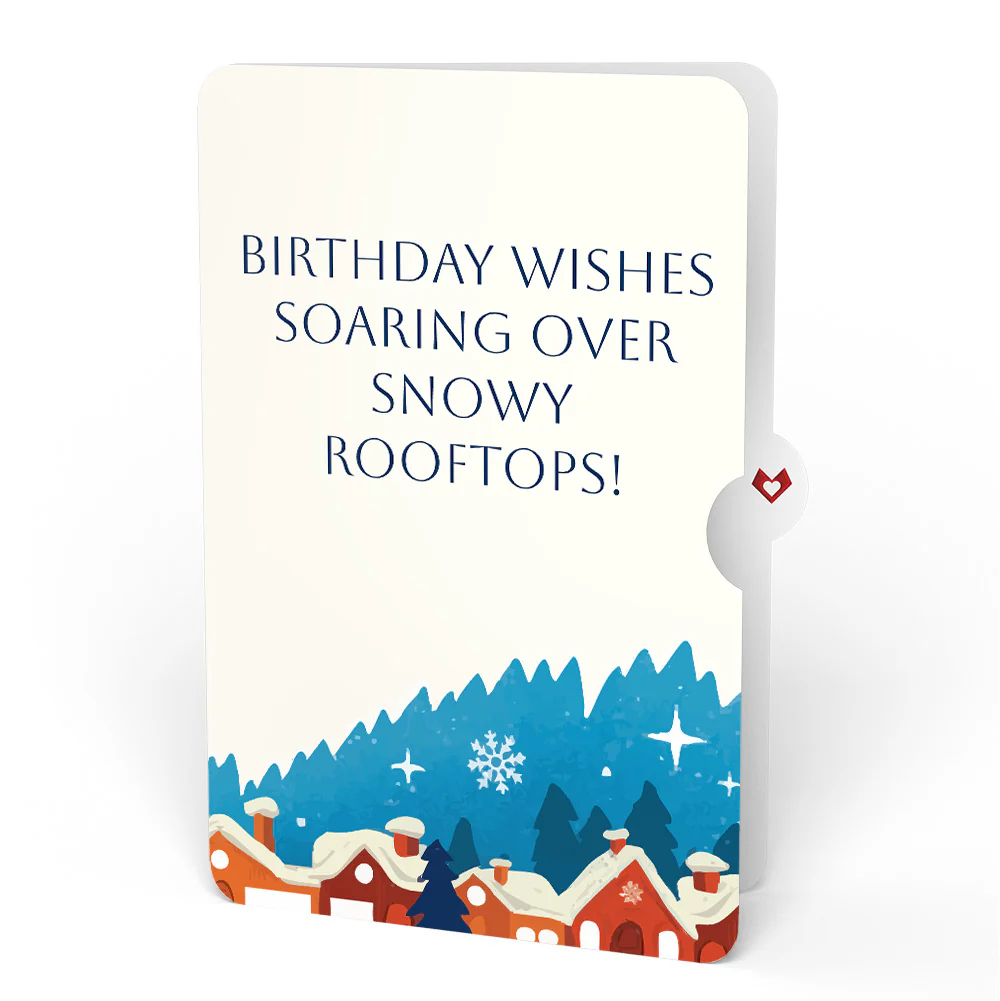 Night Sky Santa Sleigh Birthday Pop-Up Card and Sentiment Set - Image 4