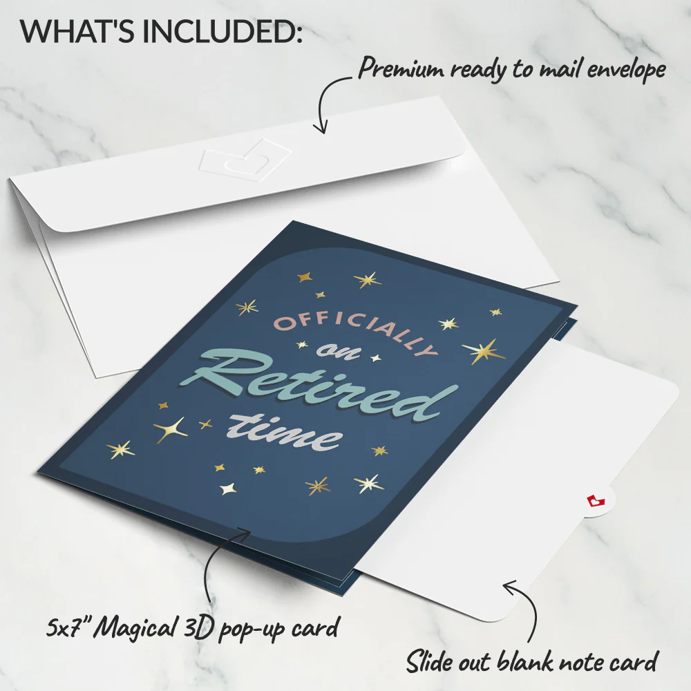 Officially on Retired Time Pop-Up Card - Image 6