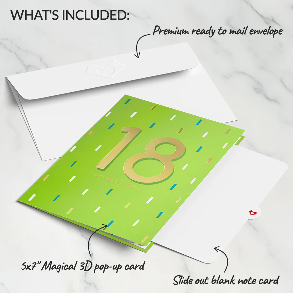 Official Adult 18th Birthday Pop-Up Card - Image 5