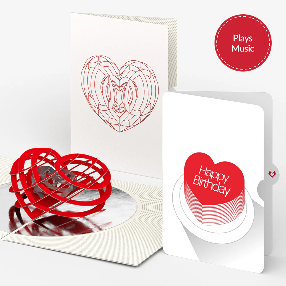 OK Go: Love Music Pop-Up Card - Limited Edition and Sweet Heart Birthday Sentiment Set