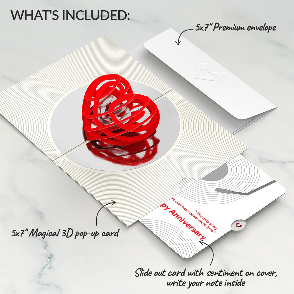 OK Go: Love Music Pop-Up Card - Limited Edition and Timeless Melody Anniversary Sentiment Set - Image 2
