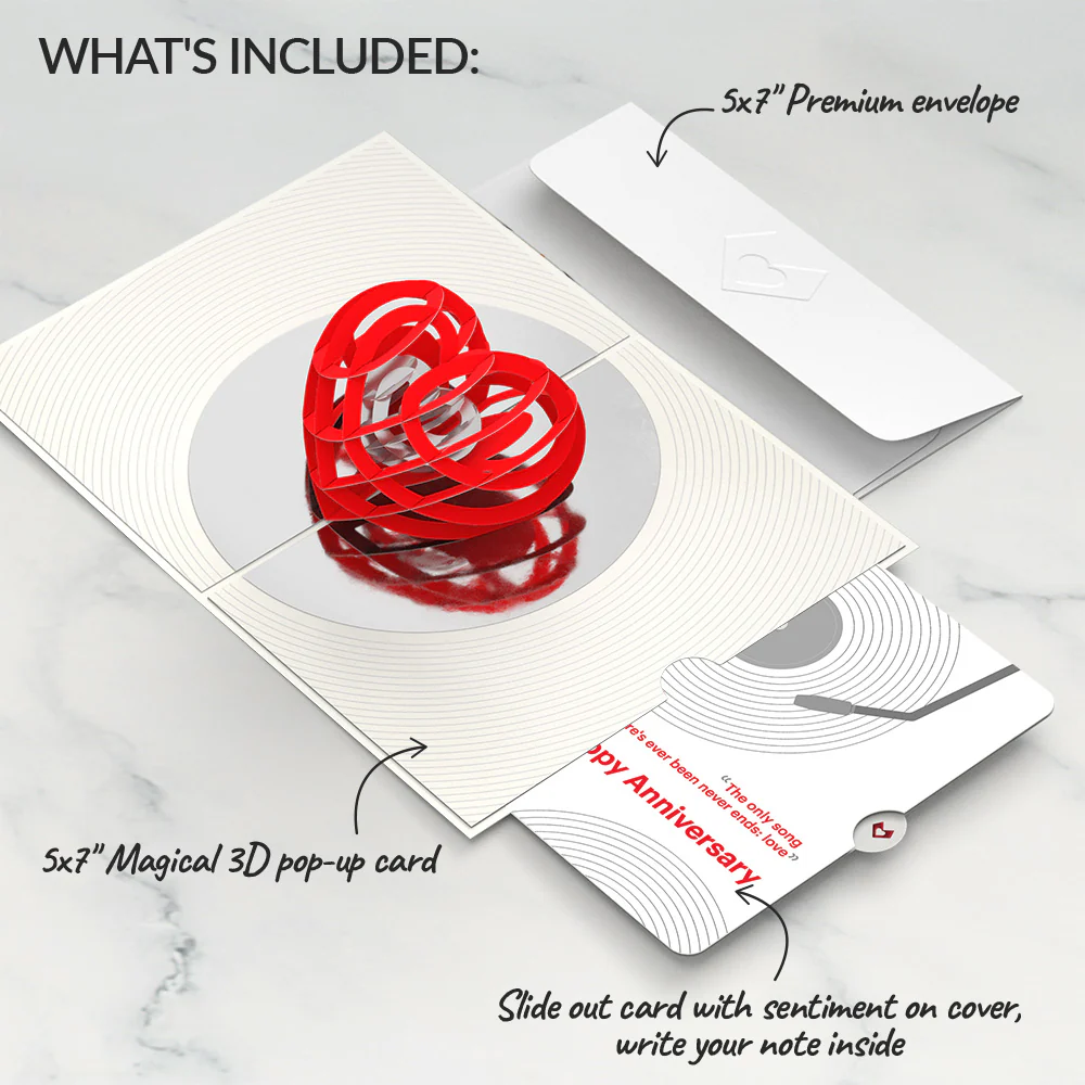 OK Go: Love Pop-Up Card and Timeless Melody Anniversary Sentiment Set - Image 2