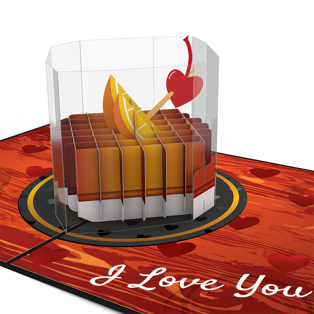 Old Fashioned Love Valentine Pop-Up Card and Big Sweet Heart Sentiment Set - Image 3