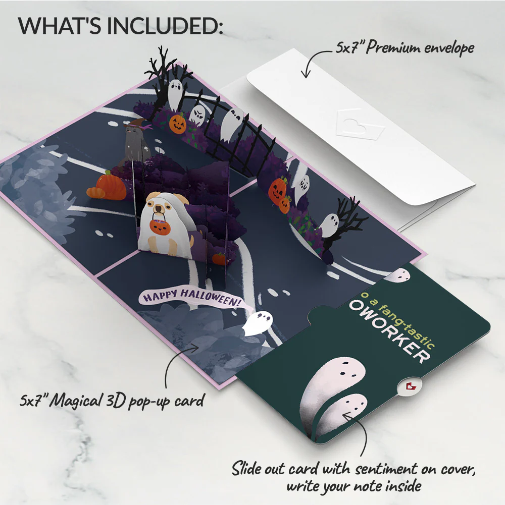 'Oohh, Spooky' Halloween Pop-Up Card and Sentiment Set for Coworker - Image 2