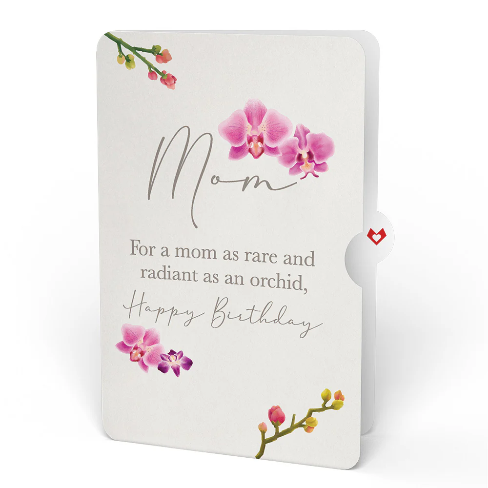 Orchid Birthday Bouquet and Sentiment Set for Mom - Image 4