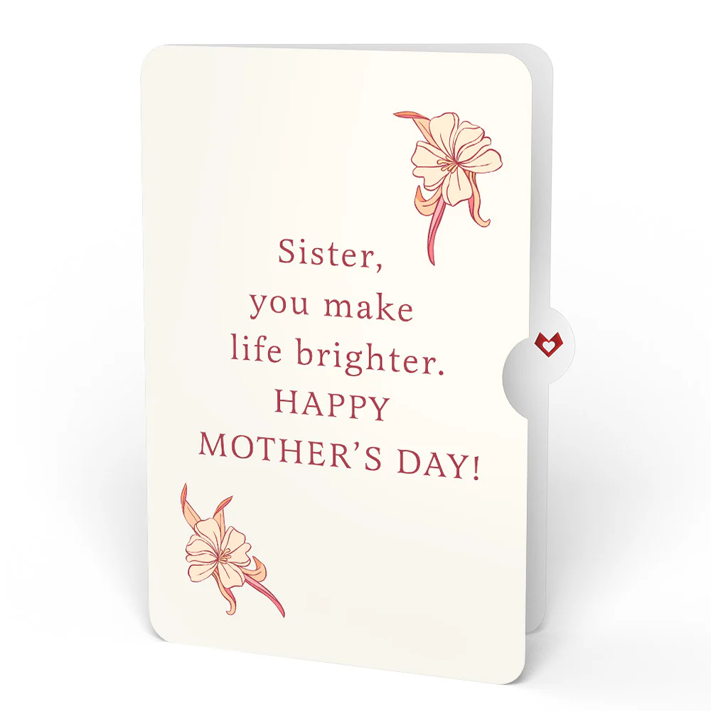 Orchid Mother's Day Bouquet and You Make Life Brighter Sentiment Set for Sister - Image 4