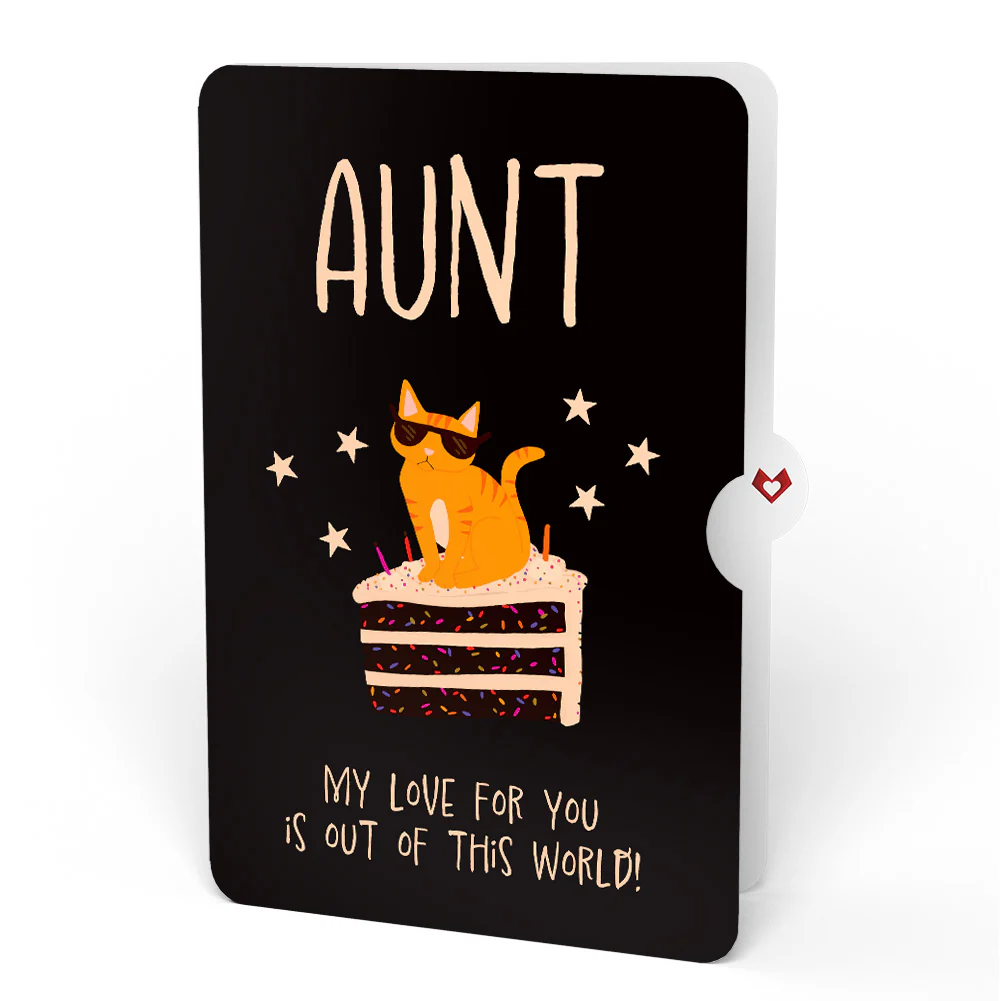 Out of this World Birthday Cat Pop-Up Card and Sentiment Set for Aunt - Image 4