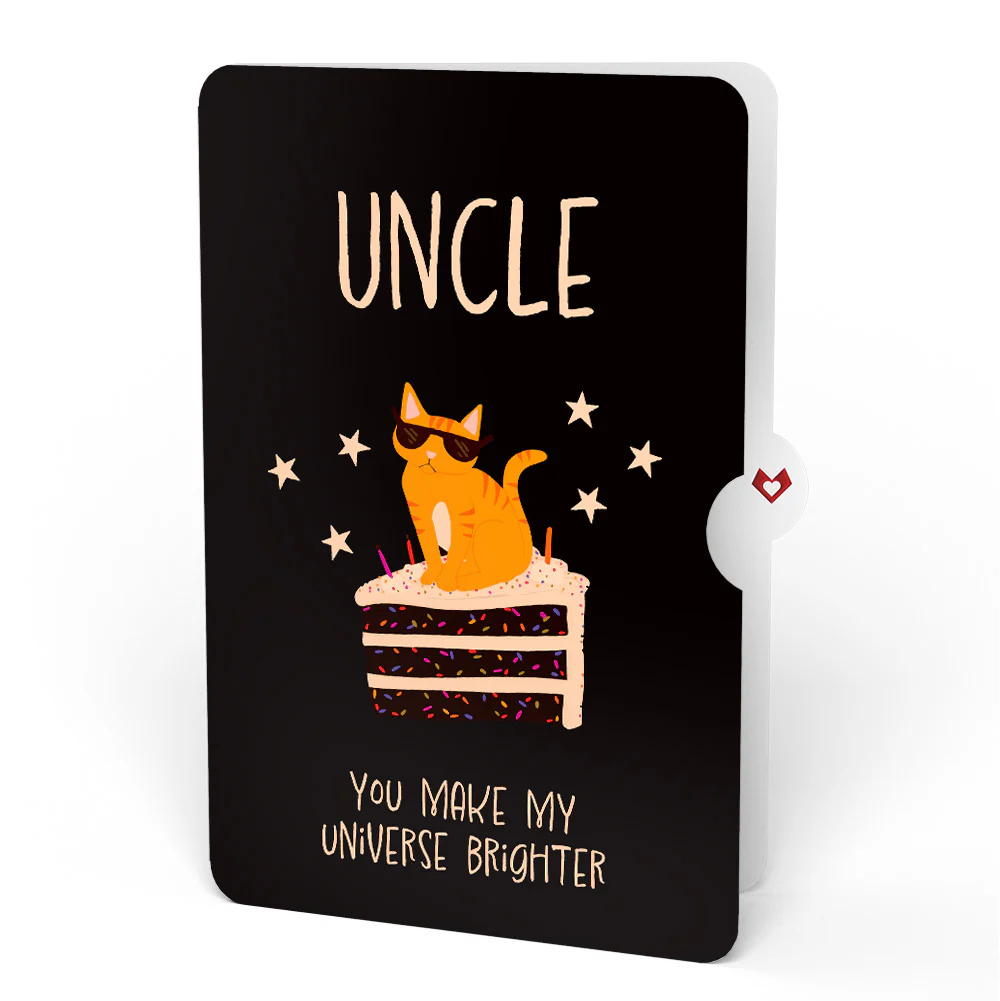 Out of this World Birthday Cat Pop-Up Card and Sentiment Set for Uncle - Image 4