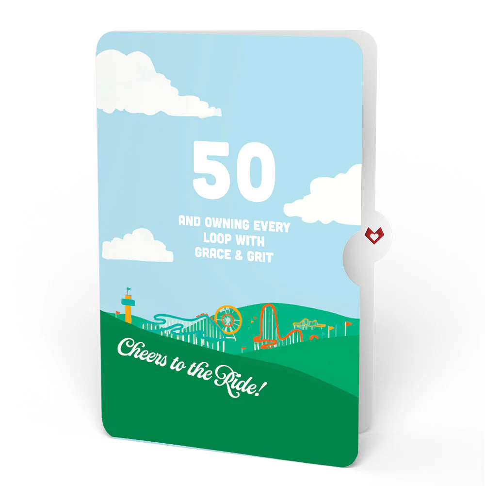 Over the Hill 50th Birthday Pop-Up Card and Sentiment Set - Image 4